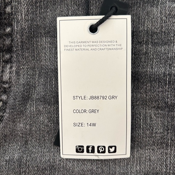 NWT Judy Blue | Grey High Waist Tummy Control Release Hem Skinny Jeans 13 - Picture 11 of 14